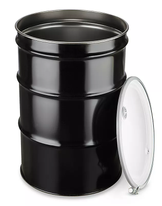 55 Gallon Steel Drum with Lid